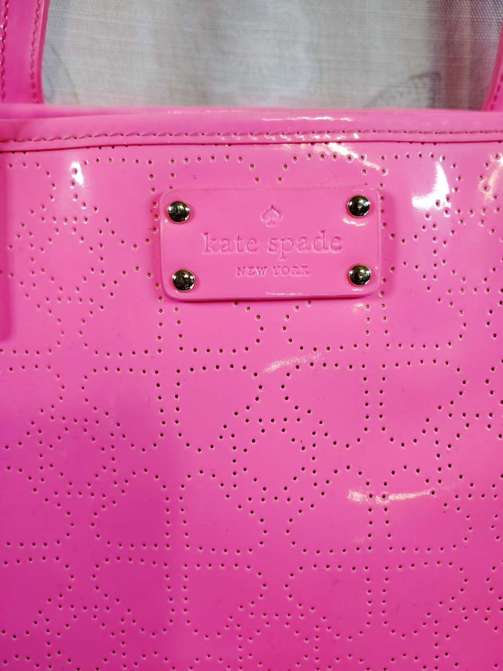 kate spade Hot Pink Patent Tote Shoulder Bag - Picture 3 of 7